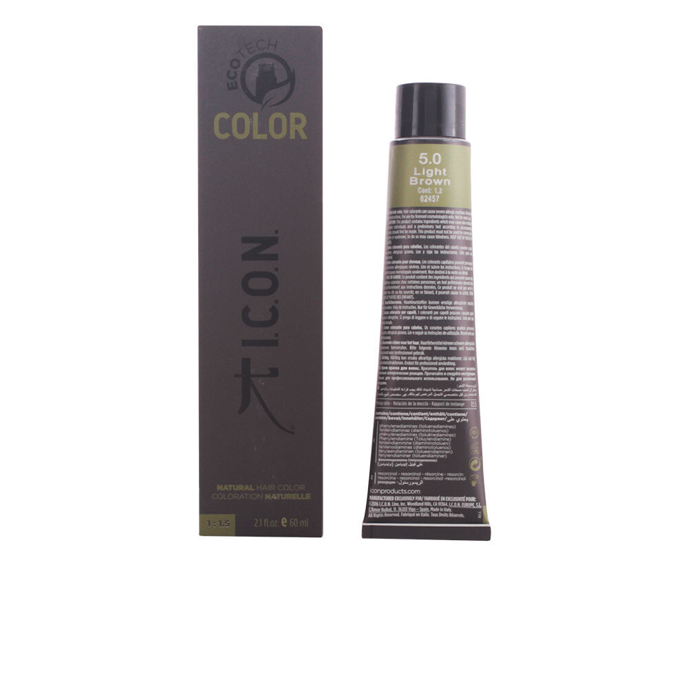 Icon Ecotech Color Natural Hair Color No. 5.0 Light Brown Натуральная краска для волос, оттенок светлый шатен 60 мл