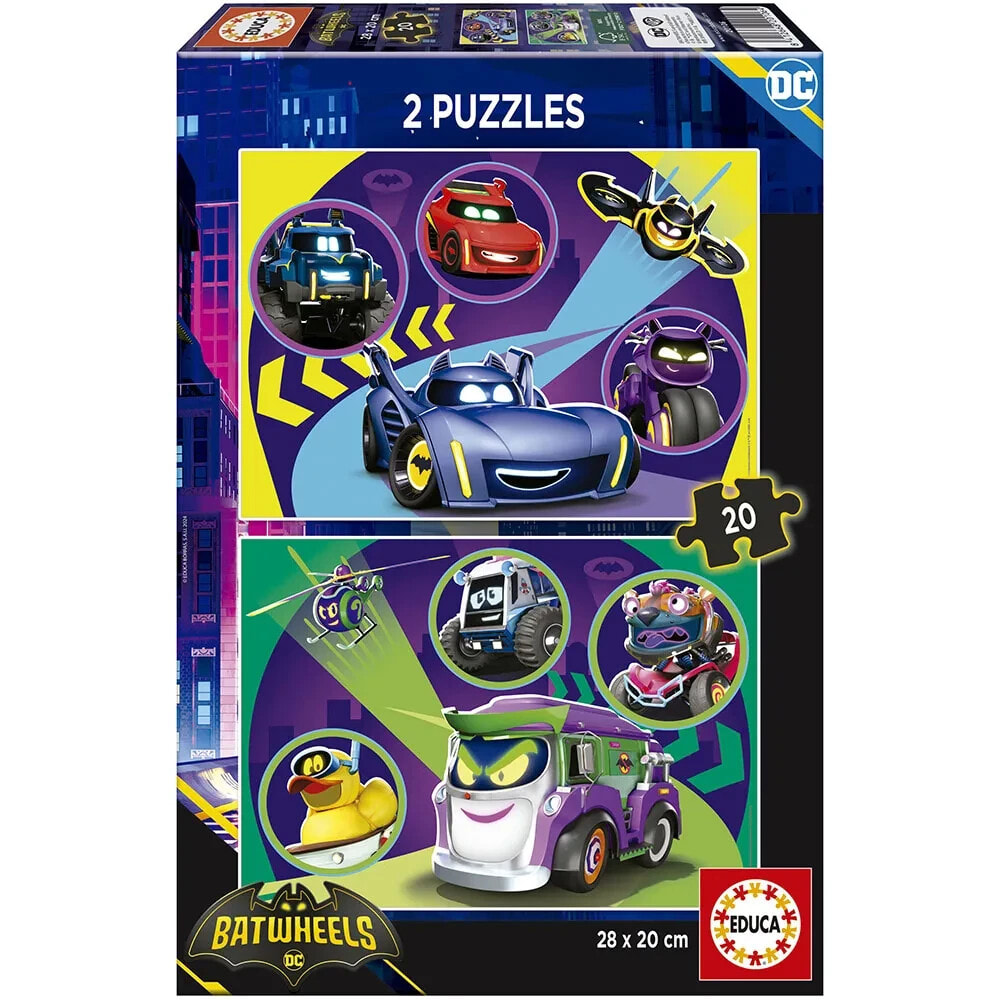 EDUCA 2x20 Pieces Batwheels puzzle