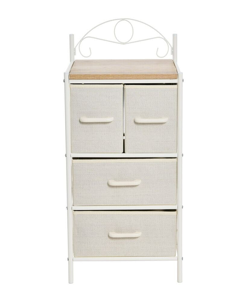 Household Essentials short Storage Tower, 4 Drawer