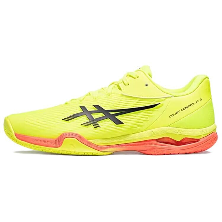 Asics Court Control Ff 3 Badminton Shoes Men Low-Top Yellow Green