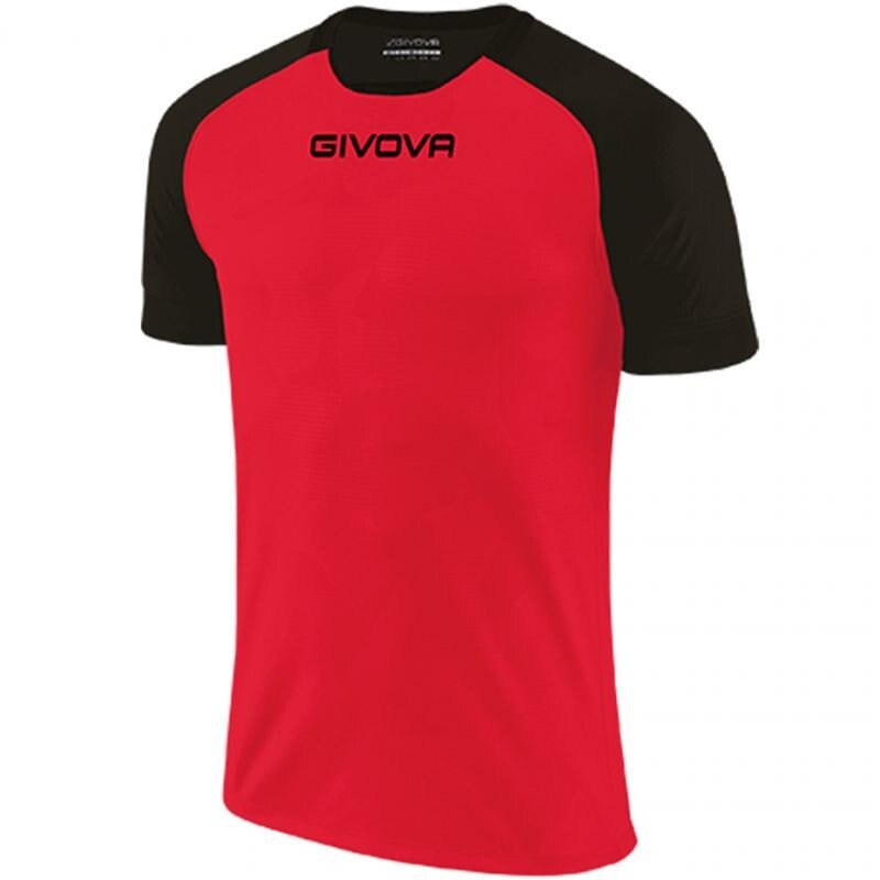 Мужская спортивная футболка красная с надписью Givova Capo MC M MAC03 1210 T-shirt