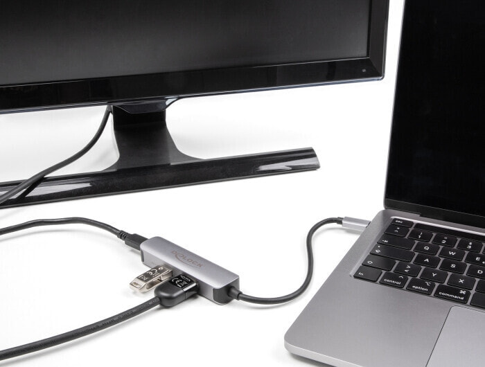 USB Type-C Adapter zu HDMI 4K 60 Hz mit Typ-A und Daten+ PD 92 - Adapter - Digital
