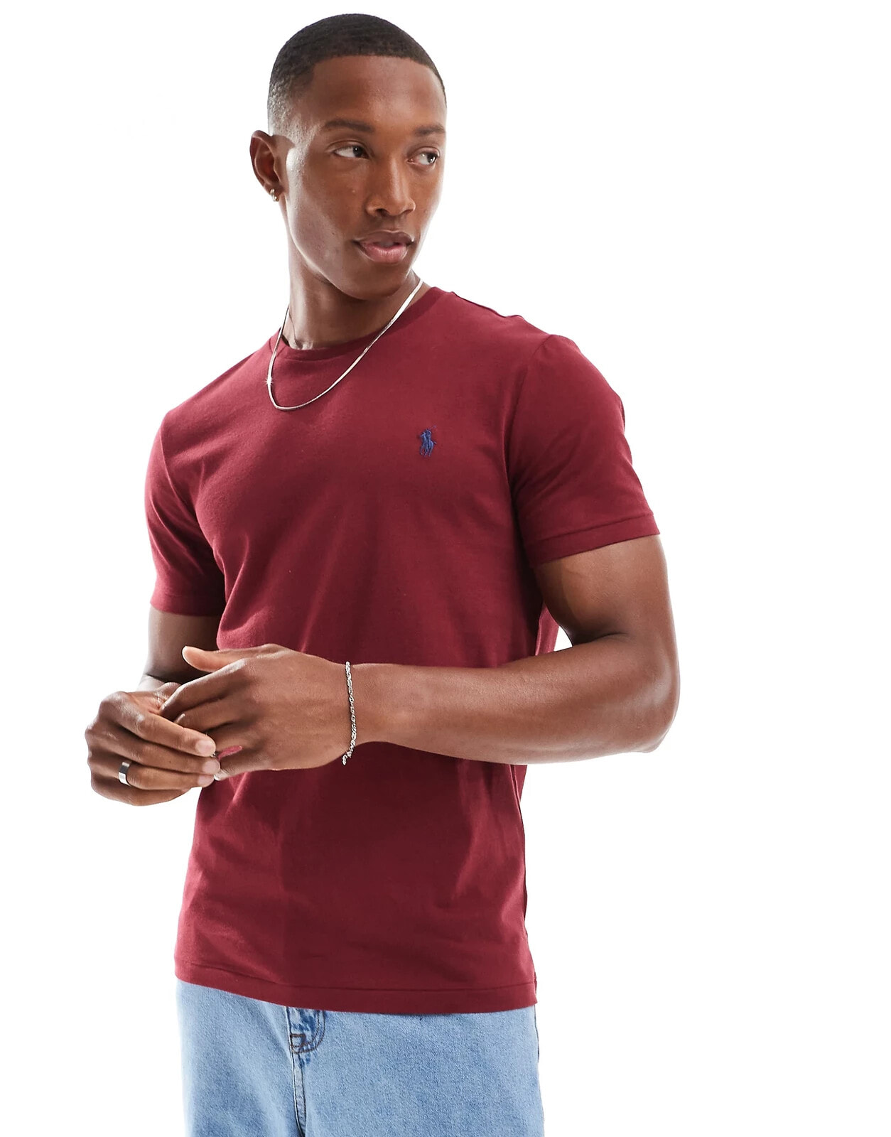 Polo Ralph Lauren icon logo t-shirt in burgundy