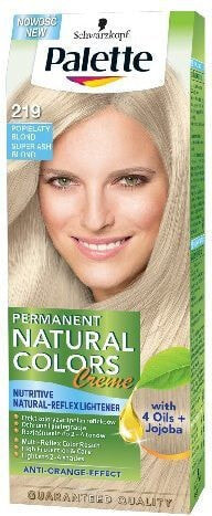 Palette Natural Colors No. 219  Крем-краска для волос с натуральными маслами, оттенок пепельный блонд