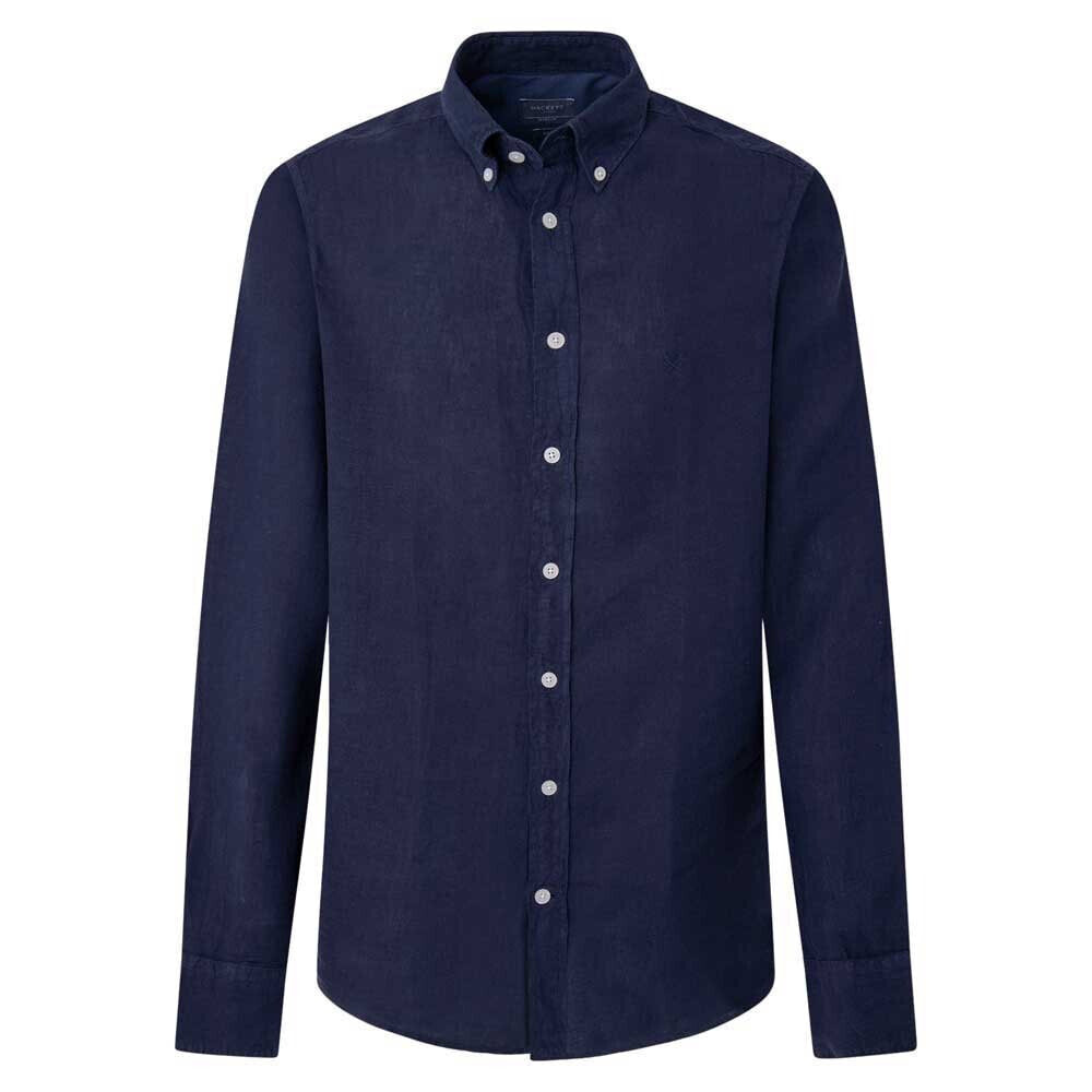 HACKETT Garment Dye Linen B Long Sleeve Shirt