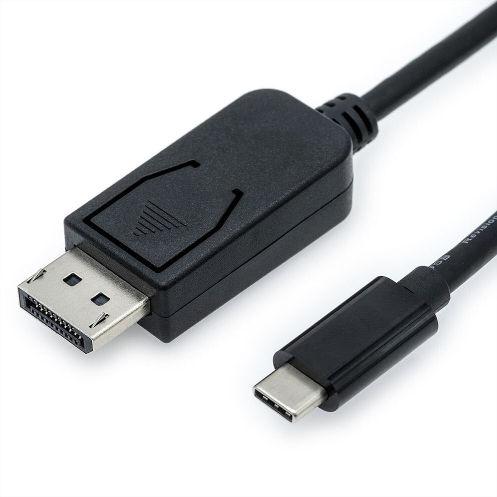 Value 11.99.5846 видео кабель адаптер 2 m DisplayPort USB Type-C Черный