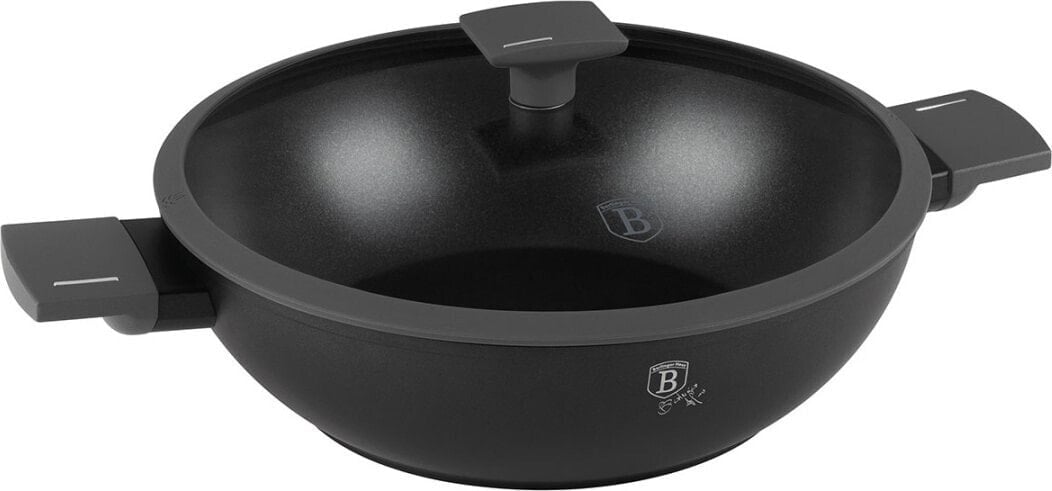 Patelnia Berlinger Haus WOK TYTANOWY Z POKRYWĄ 30cm BERLINGER HAUS BH-8125 ANTRACIT