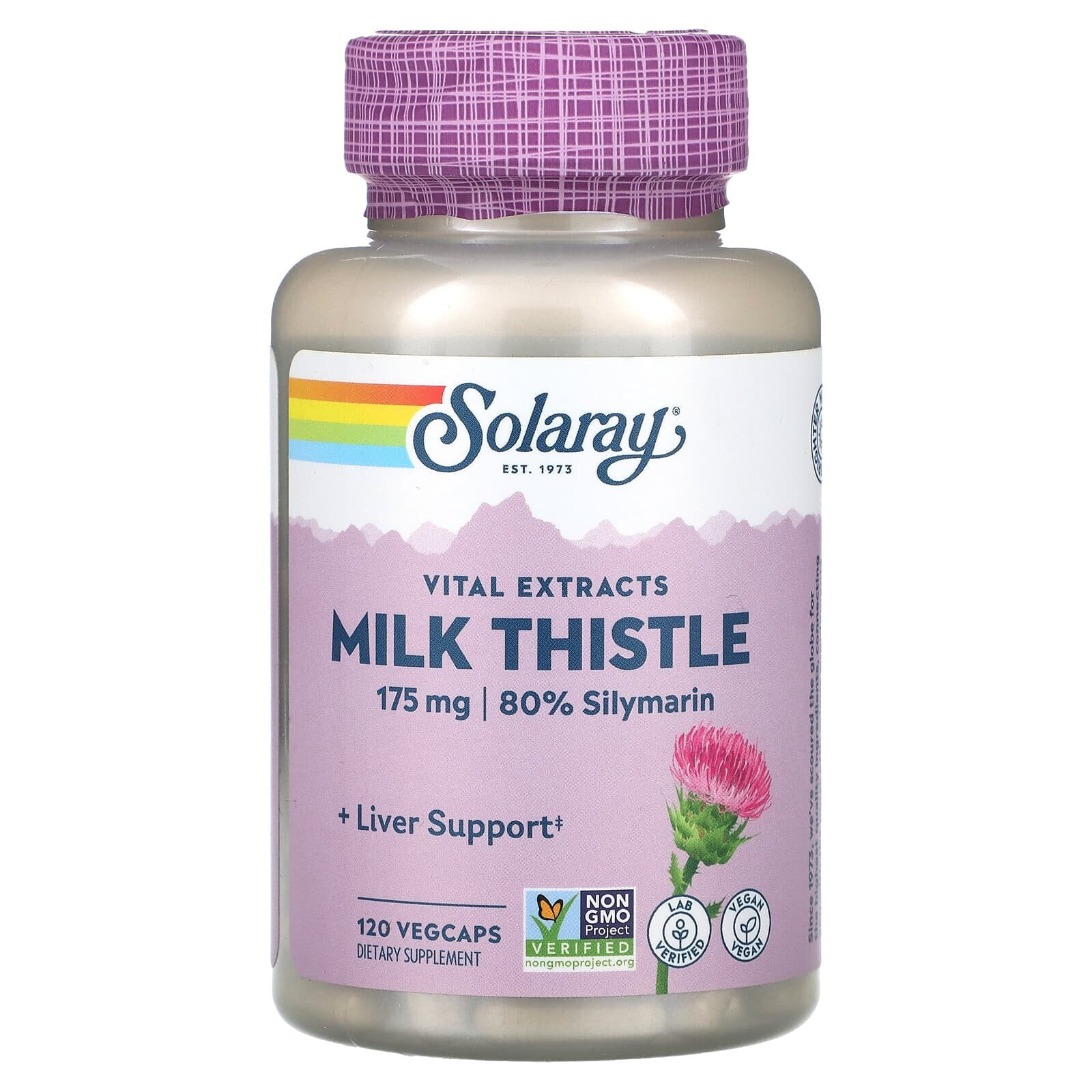 Solaray, Vital Extracts, Milk Thistle, 175 mg, 60 VegCaps