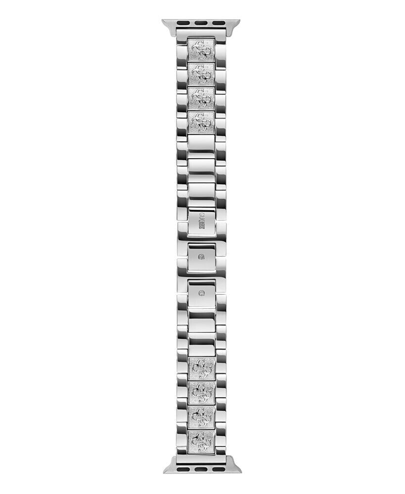 GUESS women's Silver-Tone Stainless Steel Apple Watch Strap 38mm-40mm