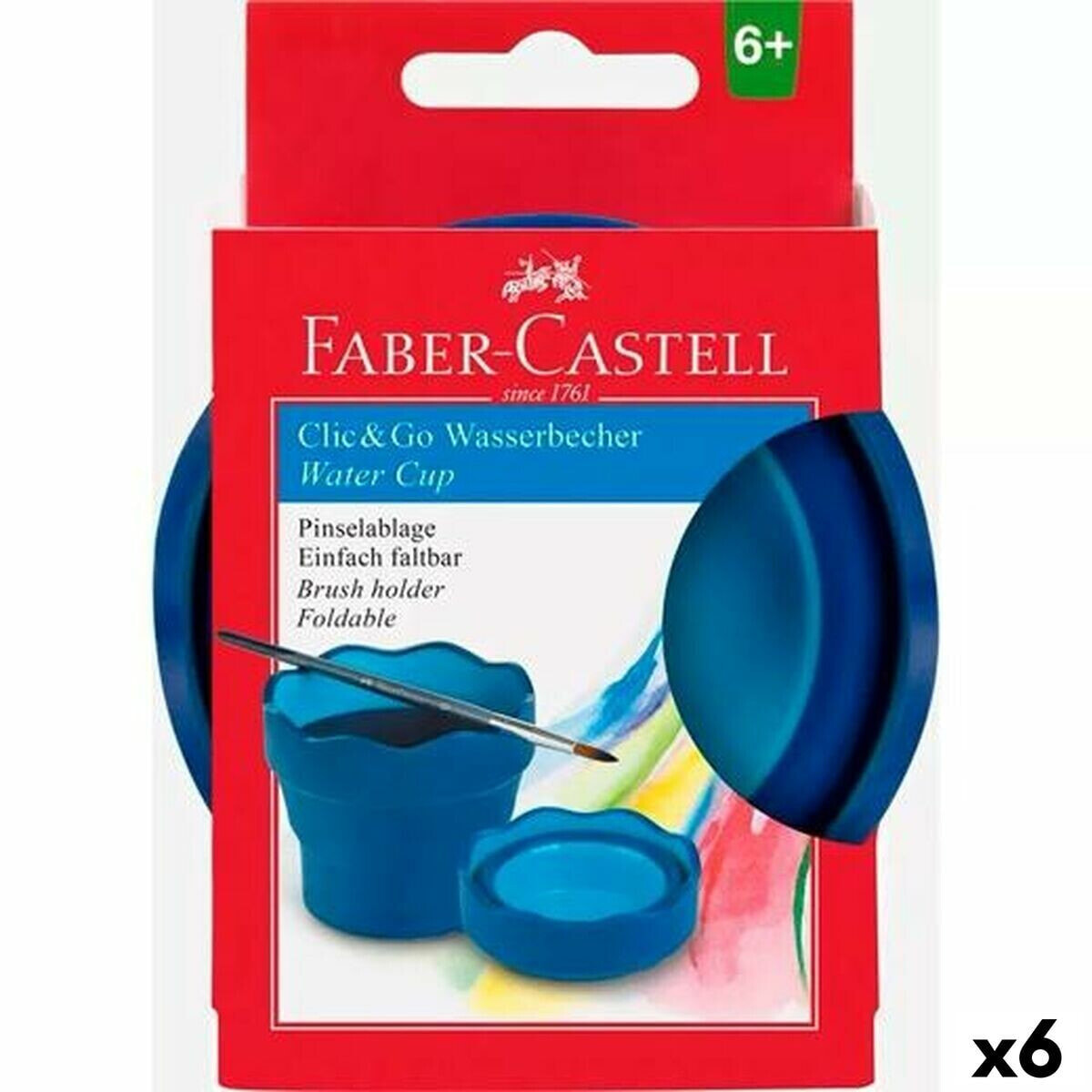 Стакан Faber-Castell Clic & Go Складной Синий 6 Предметы