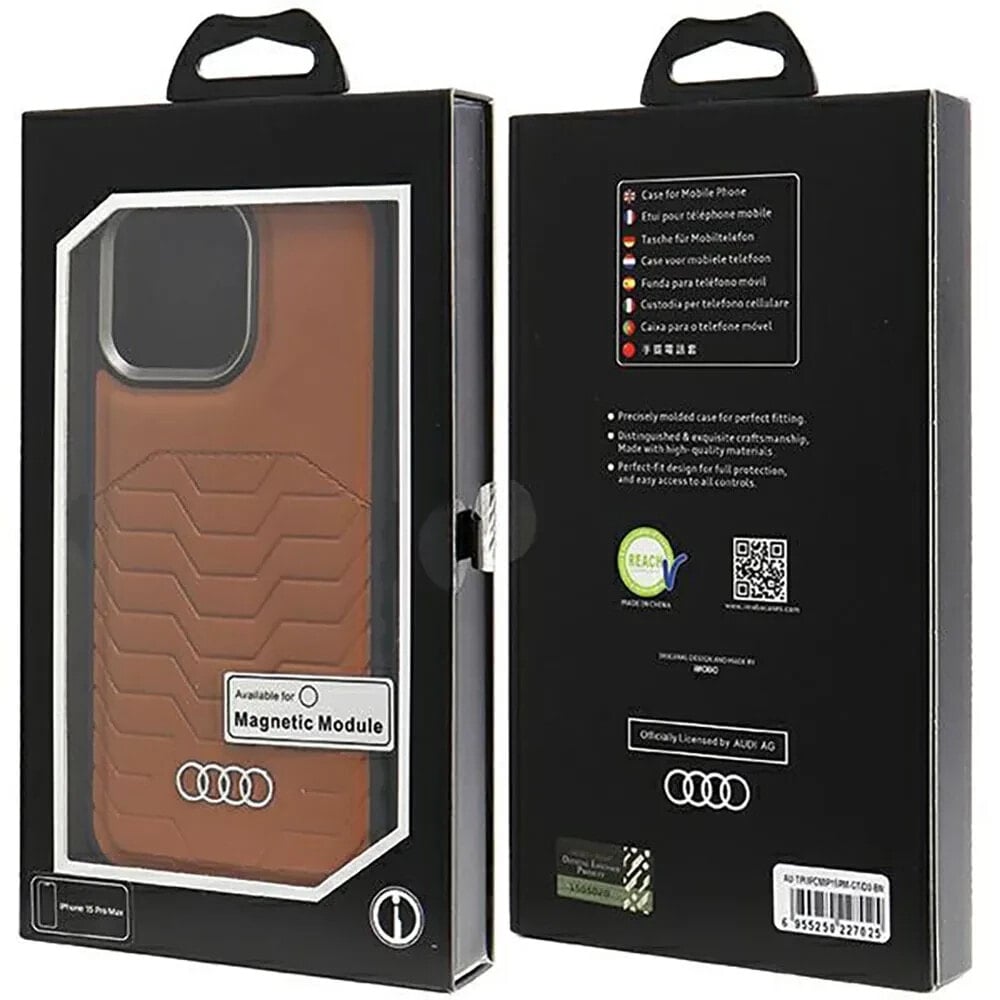 AUDI Synthetic Leather iPhone 15 Pro Max 6.7 Autpupcmip15Pmgtd3Bn phone case