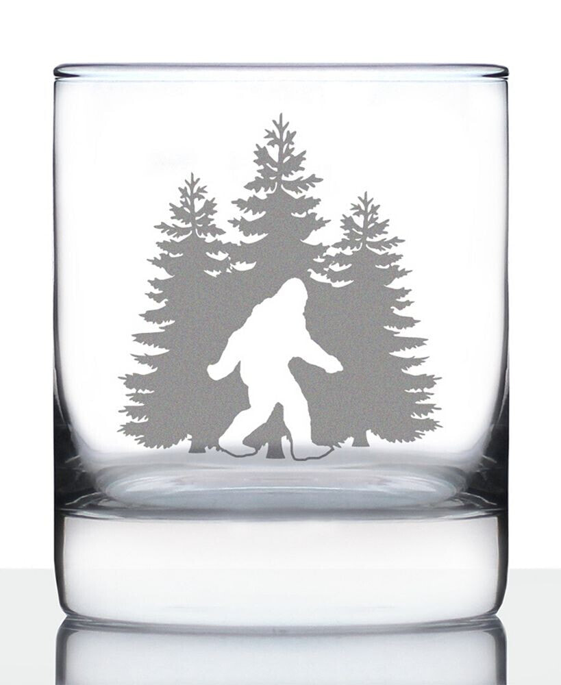 Bevvee bigfoot Sasquatch Gifts Whiskey Rocks Glass, 10 oz