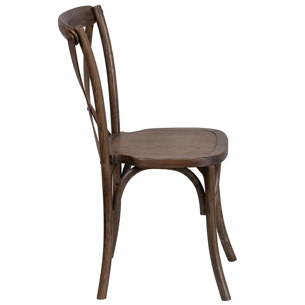 Flash Furniture hercules Series Stackable Early American Wood Cross Back Chair