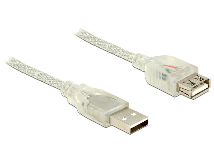 DeLOCK 0.5m, 2xUSB2.0-A USB кабель 0,5 m 2.0 USB A Прозрачный 83880