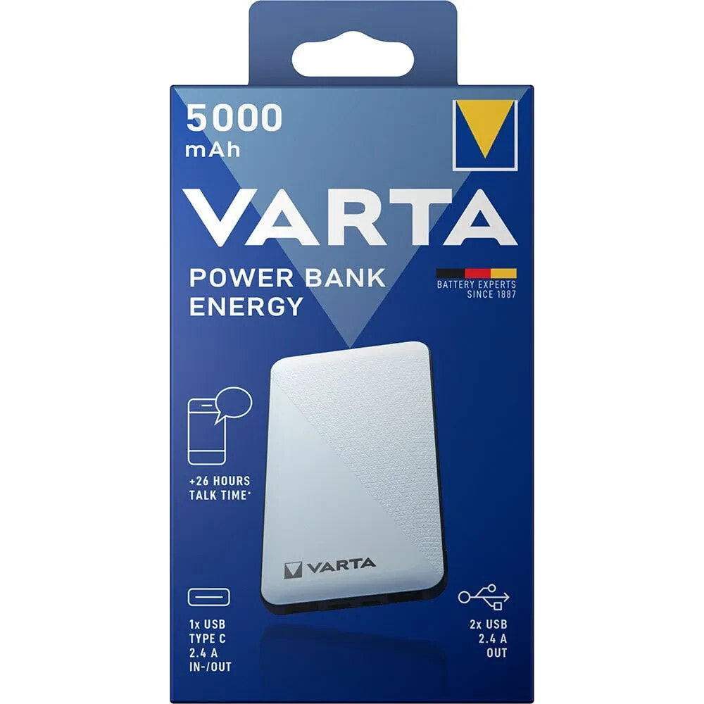 VARTA Energy 5.000mAh 2xUSB A/1xUSB C power bank