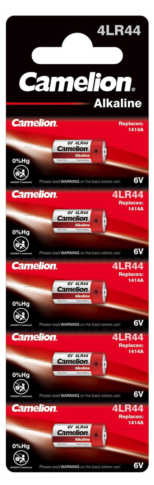 Camelion 12050544 батарейка 4LR44 Щелочной
