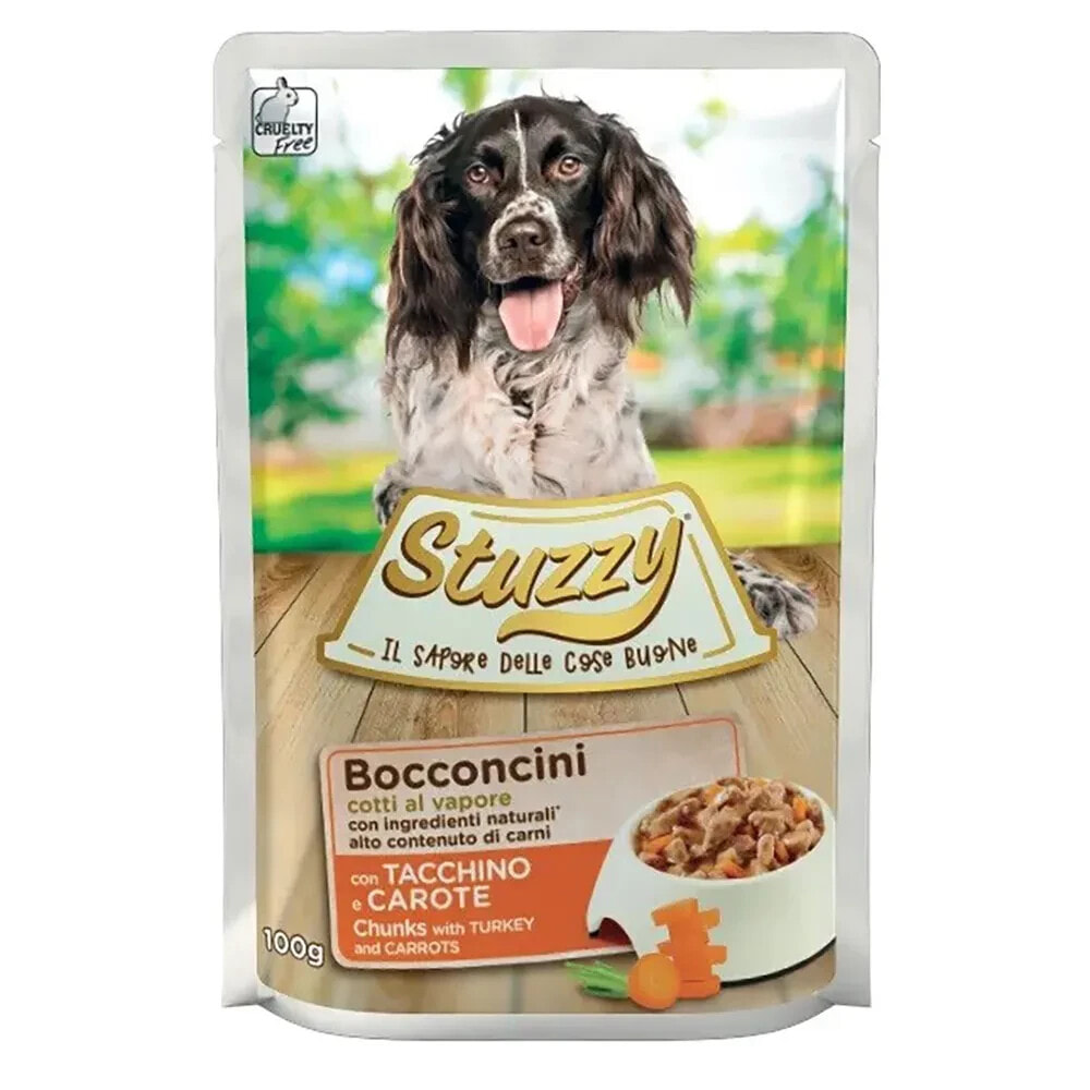 STUZZY Chunks with turkey and carrots wet dog food 100g