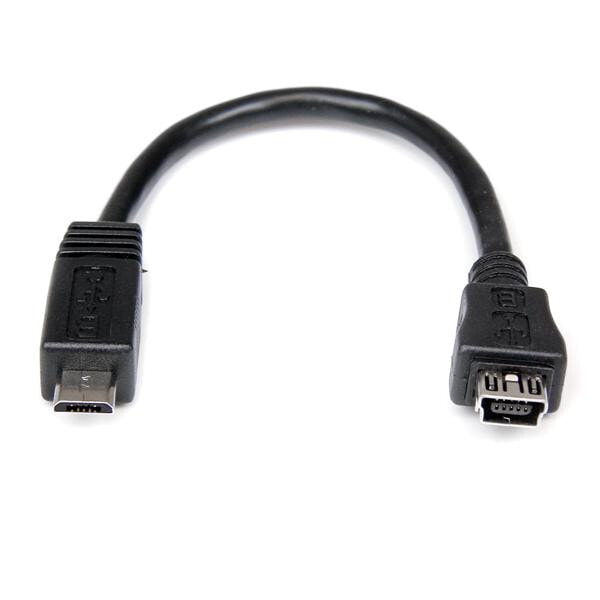 StarTech.com UUSBMUSBMF6 USB кабель 0,15 m Mini-USB B Micro-USB A Черный