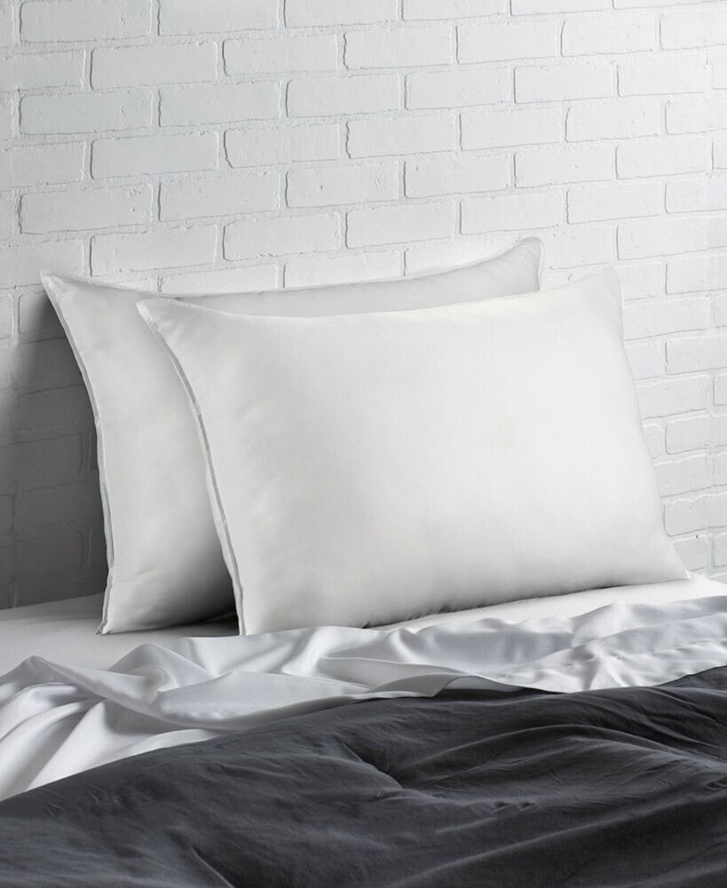 Ella Jayne superior Cotton Blend Shell Soft Density Stomach Sleeper Down Alternative Pillow, Queen - Set of 2