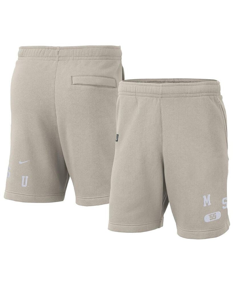 Nike men's Cream Michigan State Spartans Fleece Shorts