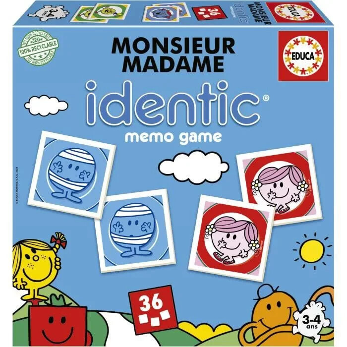 Monsieur Madame - identisches Memory -Spiel