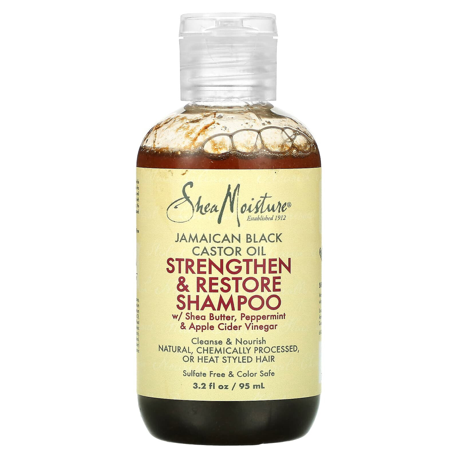 SheaMoisture Strengthen & Restore Shampoo Укрепляющий и восстанавливающий шампунь с касторовым маслом