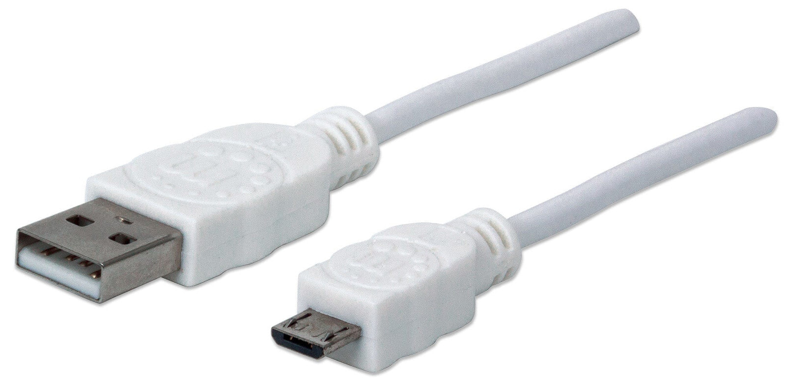 Manhattan 323987 USB кабель 1 m 2.0 USB A Micro-USB B Белый