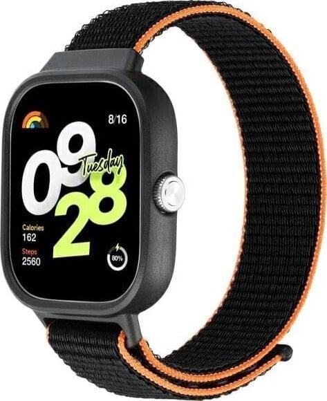 Beline Beline pasek Redmi Watch 4 czarno-pomarańczowy/blak-orange