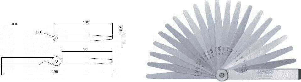 Insize szczelinomierz MWSB 0.02-1.0 L=100 (4602-17)