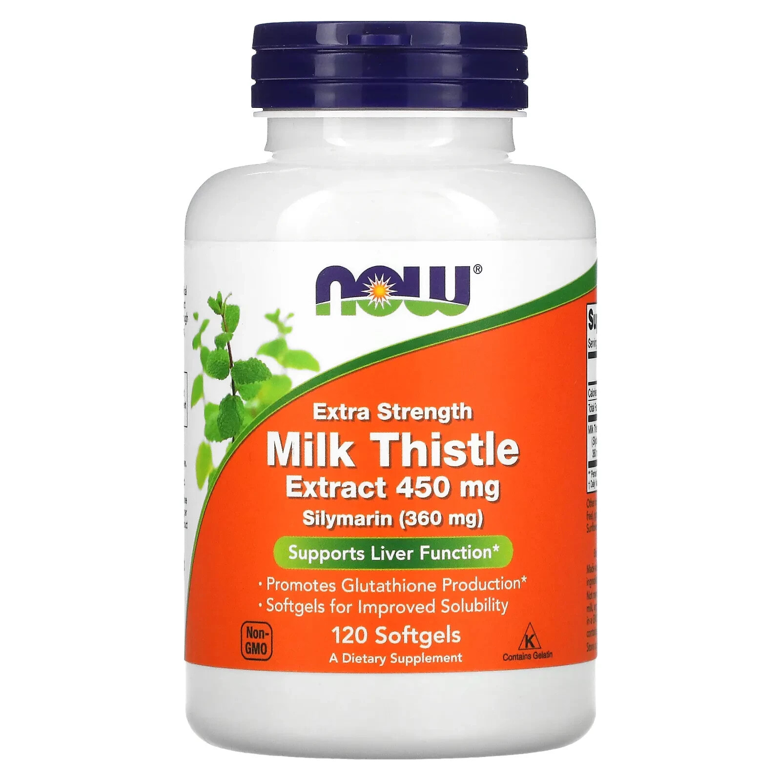 Milk Thistle Extract, Extra Strength, 450 mg, 120 Softgels