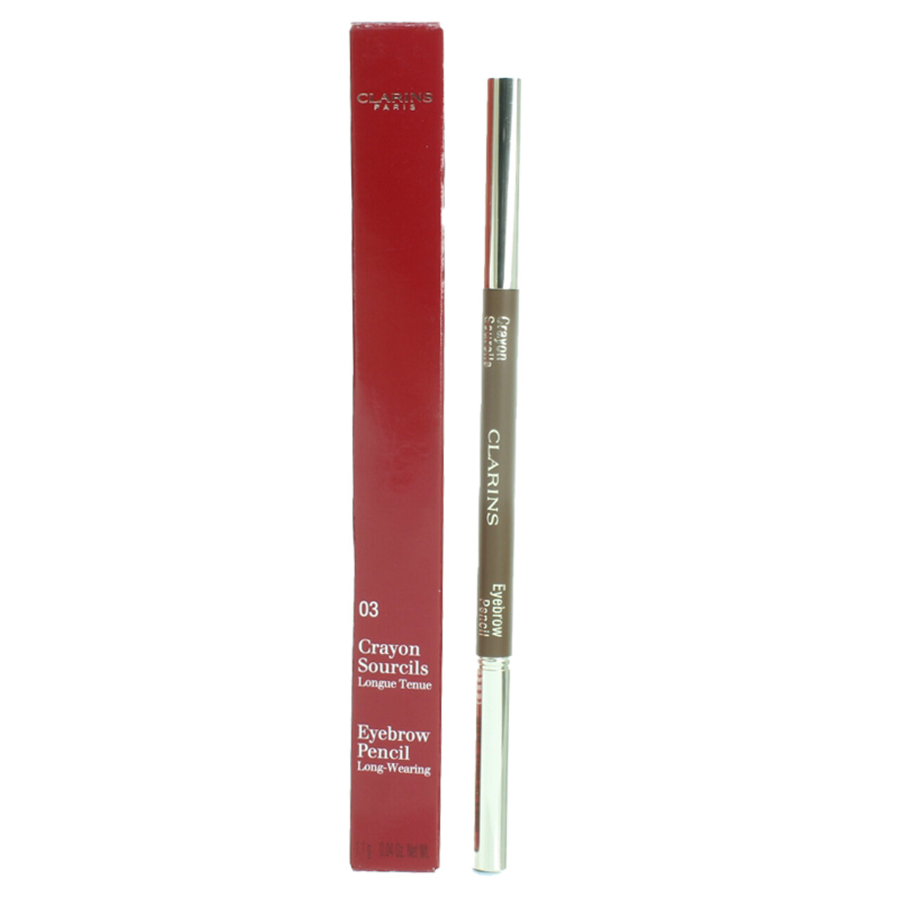 Clarins Eye Brow Pencil - Dark Brown Стойкий карандаш для бровей + кисть для разглаживания волосков 1,3 г