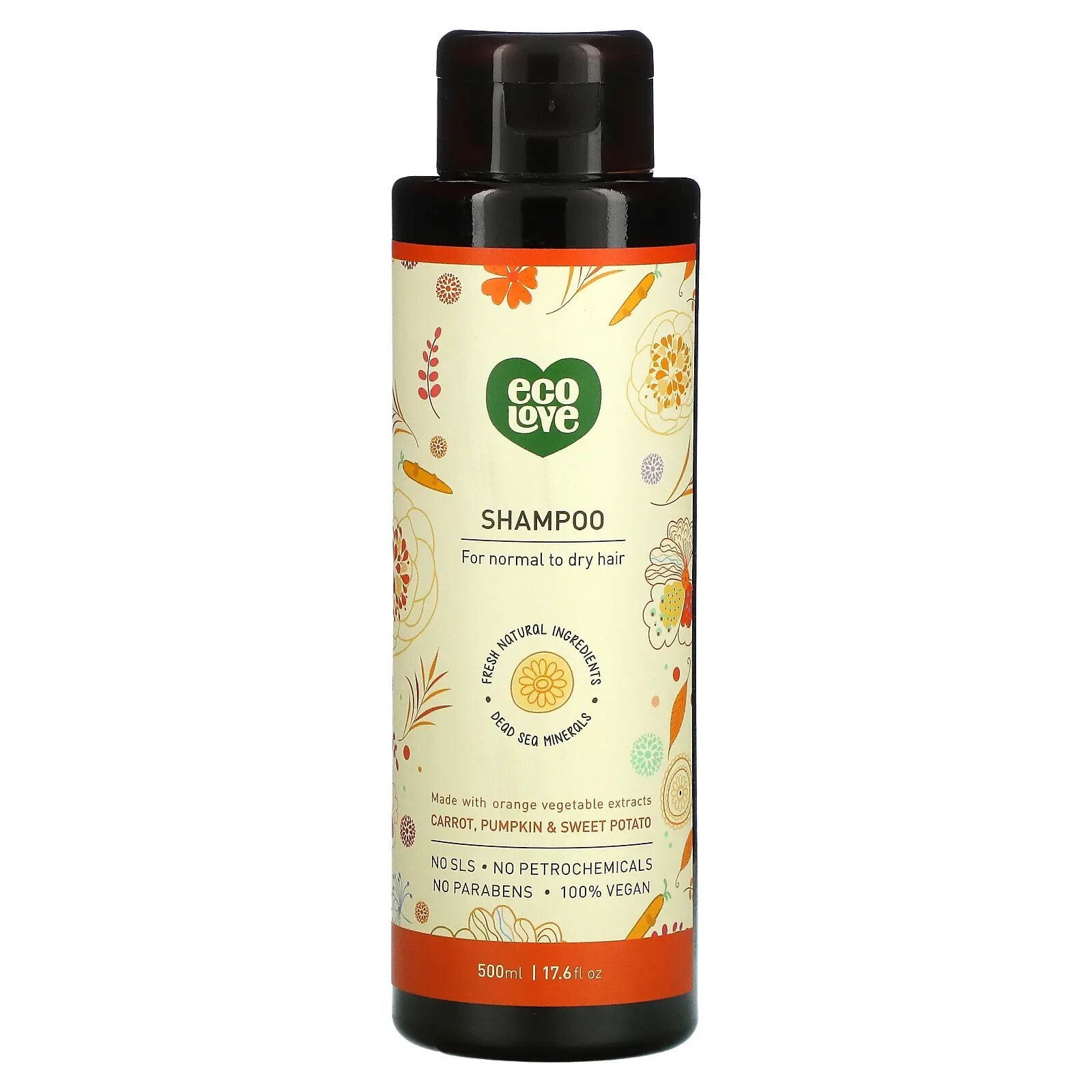 Eco Love Carrot Pumpkin & Sweet Potato Shampoo Увлажняющий шампунь для нормальных и сухих волос 500 мл