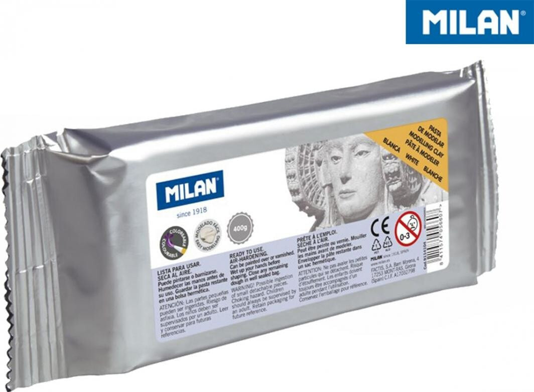 Milan Glina do modelowania Milan biała AIR-DRY 400 g