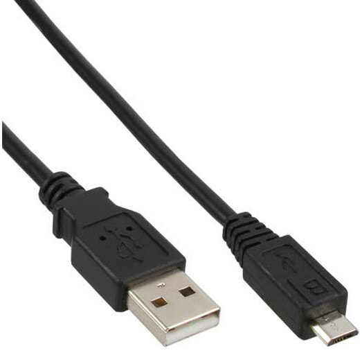 InLine 3m USB 2.0 A - micro B USB кабель USB A Micro-USB B Черный 31730