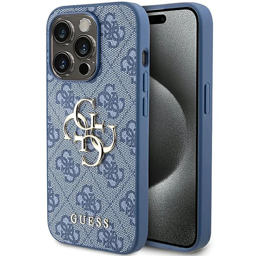 GUESS Guhcp15L4Gmgbl iPhone 15 Pro 6.1 Niebieski 4G Big phone case