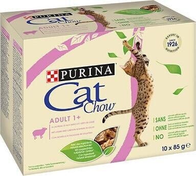 Purina Karma Cat Chow z jagnięciną i zieloną fasolką10x85g