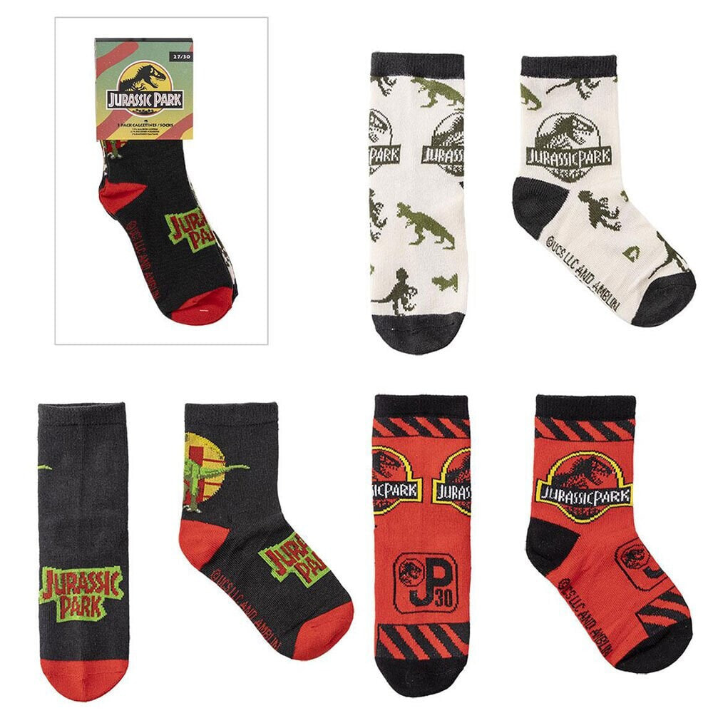 CERDA GROUP Jurassic Park Half long socks 3 units