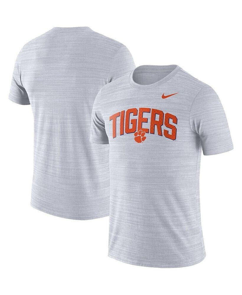 Nike men's White Clemson Tigers 2022 Game Day Sideline Velocity Performance T-shirt