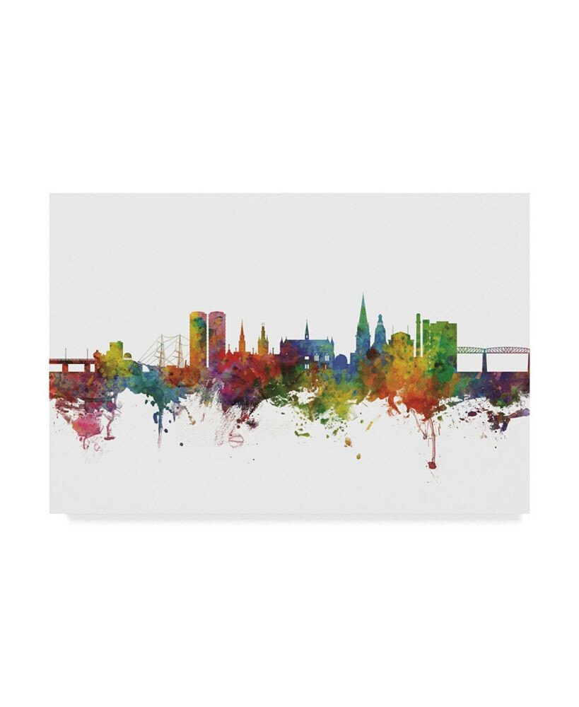 Trademark Global michael Tompsett Dundee Scotland Skyline II Canvas Art - 15
