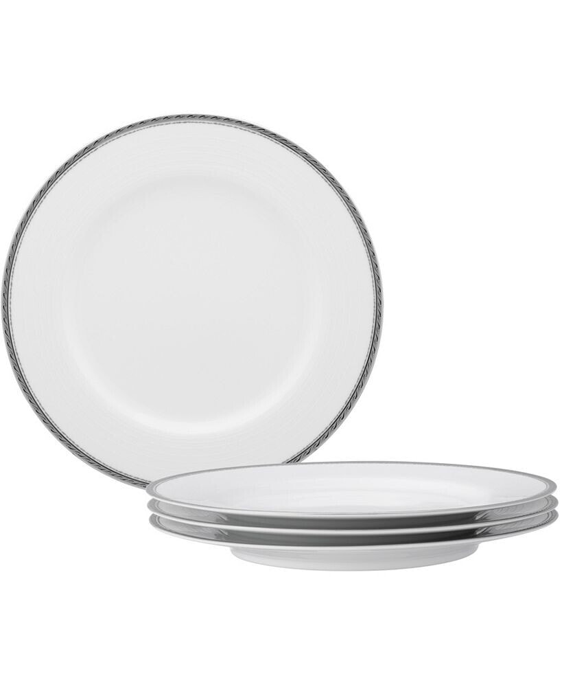 Whiteridge Platinum Set Of 4 Dinner Plates, 10-1/2