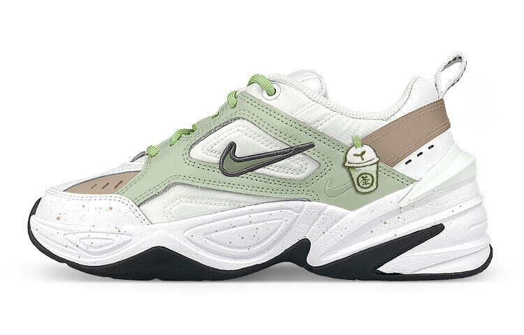 Nike M2K Chunky Sneakers Women's Low-Top White Brown/Green