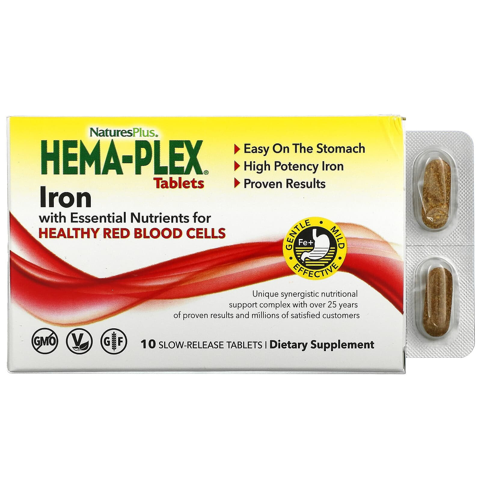 Hema-Plex, Iron with Essential Nutrients for Healthy Red Blood Cells, 60 Slow Release Mini Tabs