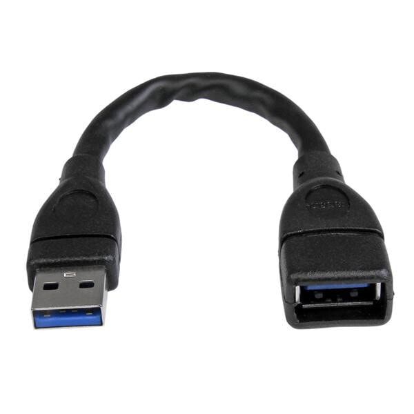StarTech.com USB3EXT6INBK USB кабель 0,152 m 3.2 Gen 1 (3.1 Gen 1) USB A Черный
