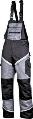 Lahti Pro BIB PANTS BLACK AND GRAY WITH REFLECTIVE STRIPS, "S", CE, LAHTI