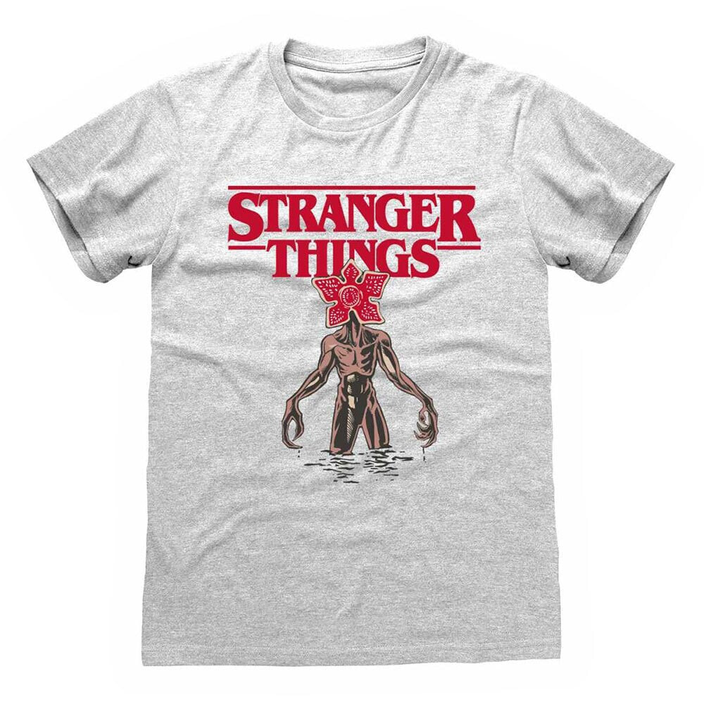 HEROES Official Stranger Things Logo Demogorgon Short Sleeve T-Shirt