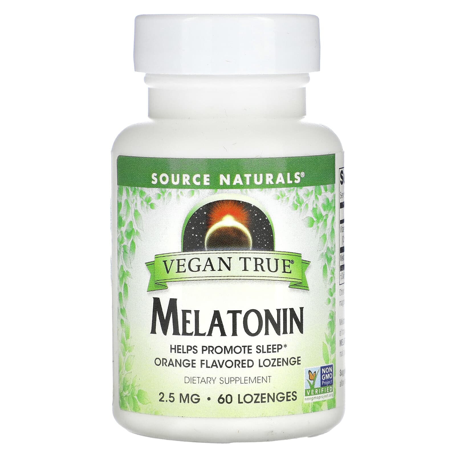 Vegan True, Melatonin, Orange, 2.5 mg, 60 Lozenges