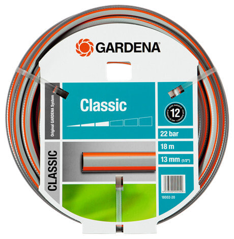 Gardena 18002-20 шланг для полива 18 m ПВХ Черный, Серый, Оранжевый
