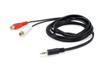Equip 147093 аудио кабель 250 m 2 x RCA 3,5 мм Черный