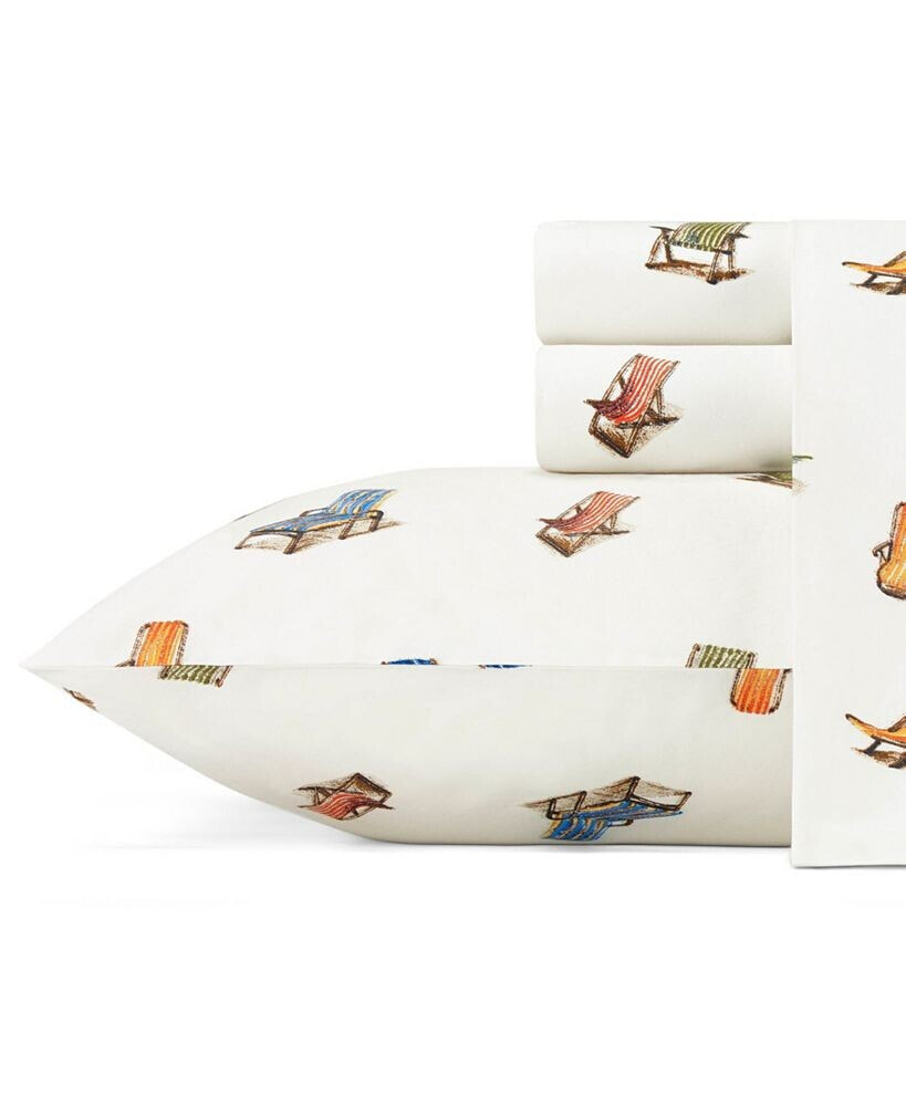 Tommy Bahama Home tommy Bahama Beach Chairs Cotton Percale 4 Piece Sheet Set, King
