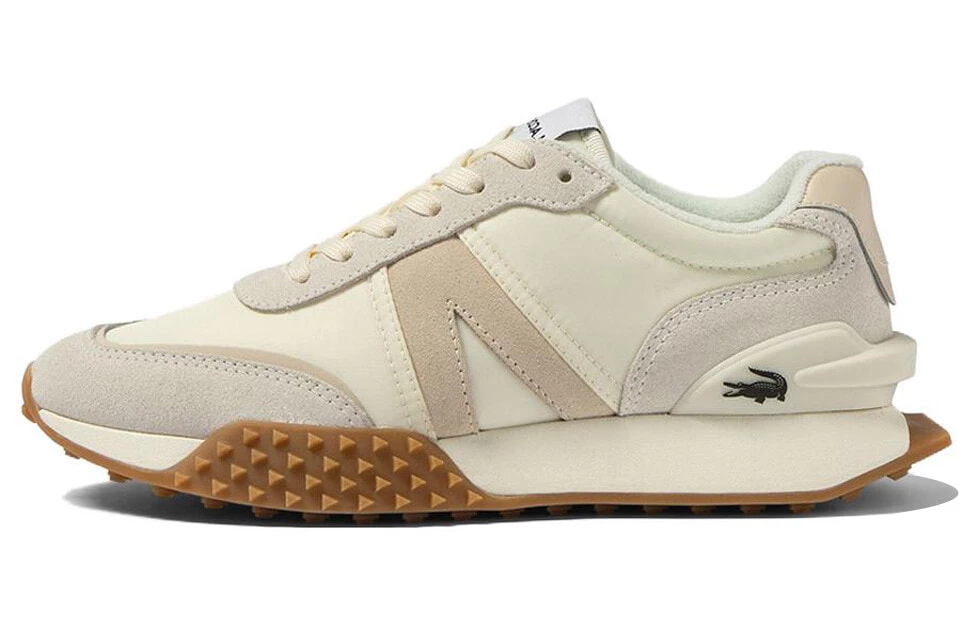 LACOSTE Anti-Slip Wear-Resistant Low-Top Casual Shoes Women's Beige
